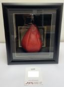 Muhammad Ali & Joe Frazier Dual Signed Everlast Speedball in Display Case w/ COA