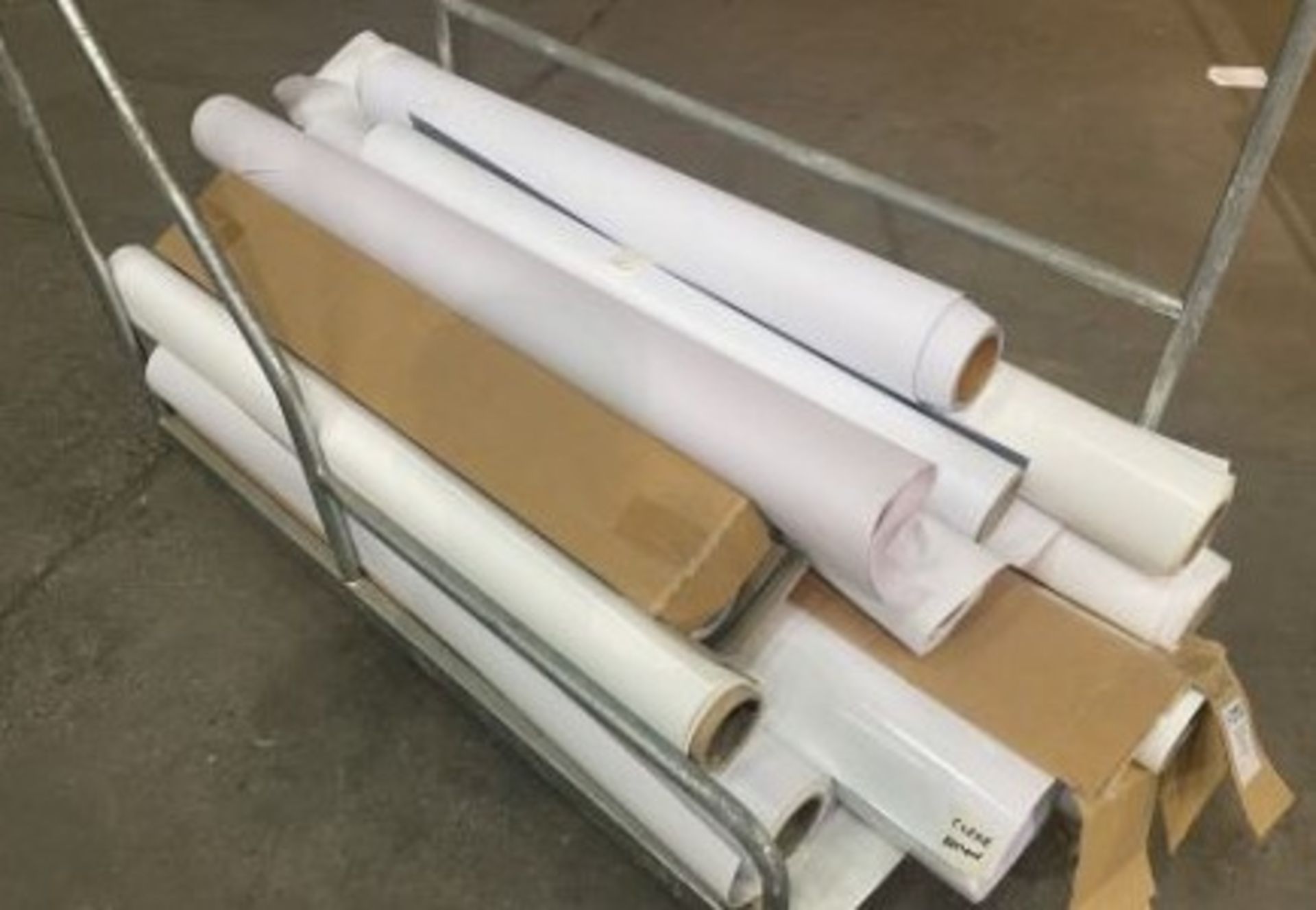 Quantity of Various Rolls of White Paper/Vinyl Stock - Image 3 of 5