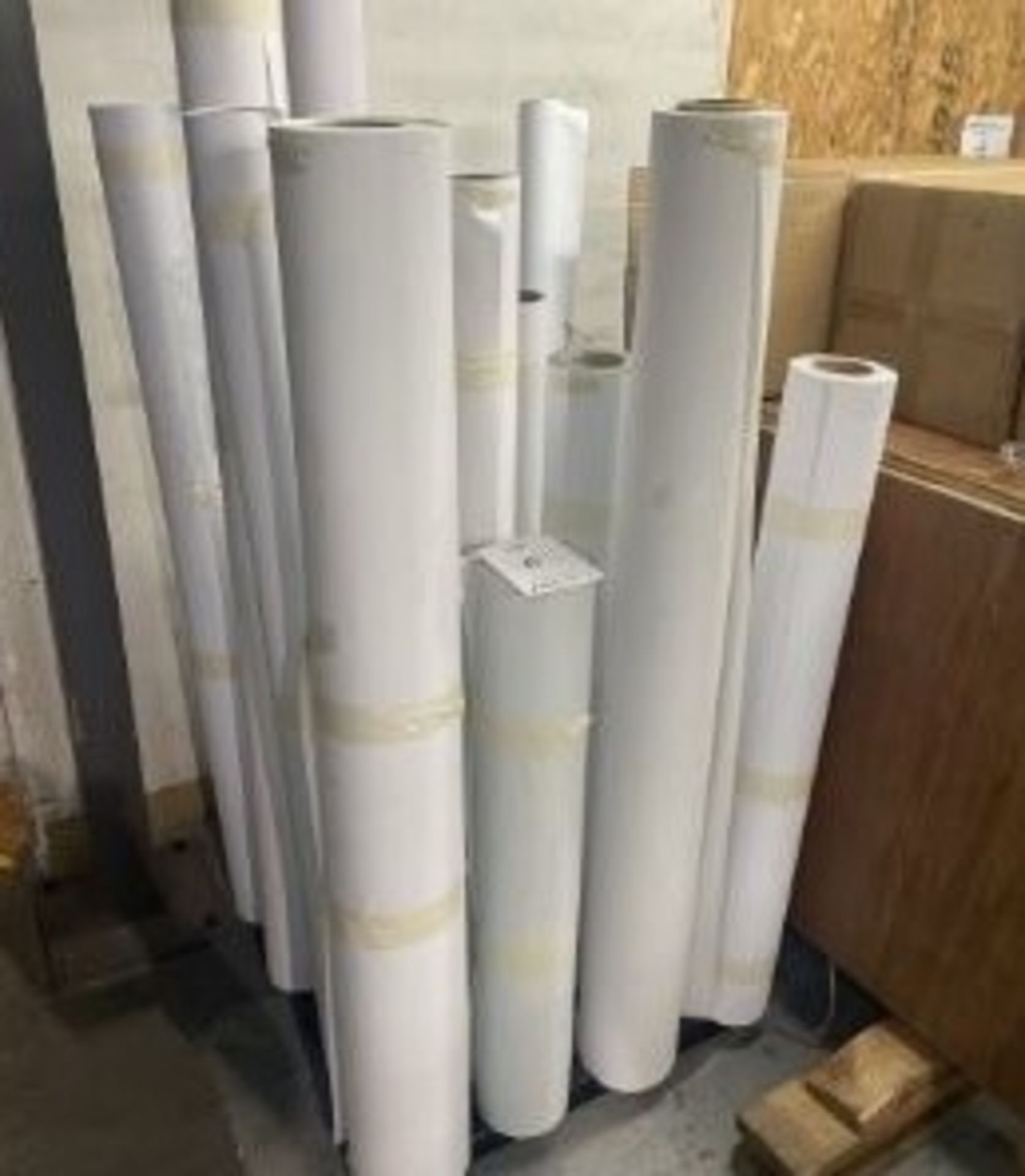 Quantity of Various Rolls of White Paper/Vinyl Stock - Image 4 of 5