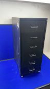 3 x 6 Drawer Metal Cabinets Black