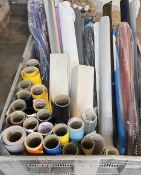 Quantity of Various Rolls of Multicoloured Paper/Vinyl Stock - As Pictured