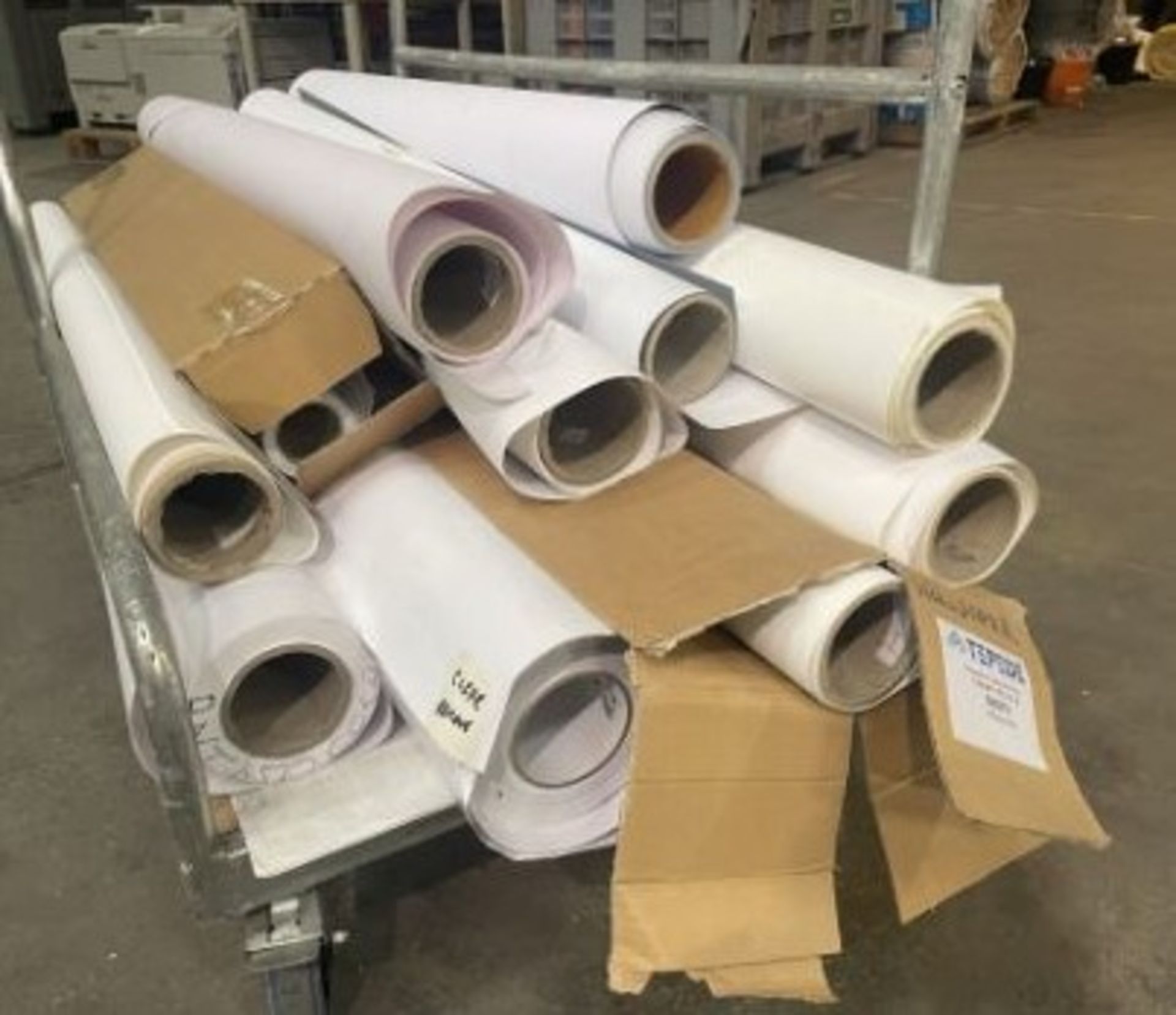 Quantity of Various Rolls of White Paper/Vinyl Stock - Image 5 of 5