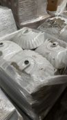 20 x White Shell Wash Basins