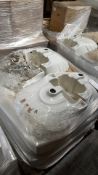 20 x White Shell Wash Basins