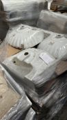 19 x White Shell Wash Basins