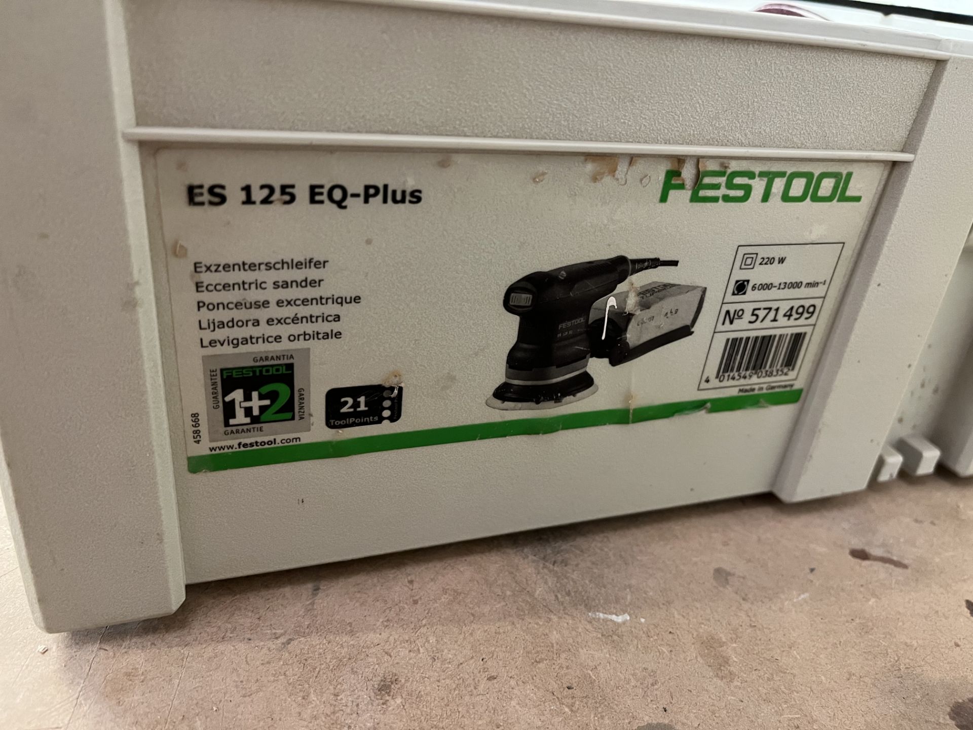 Festool ES 125 EQ Eccentric Sander W/ Case - Image 5 of 6