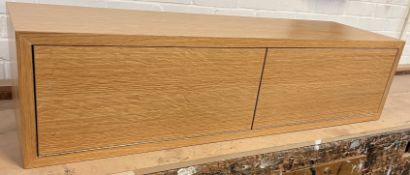 Oak Wooden Wall Mountable Tv Stand