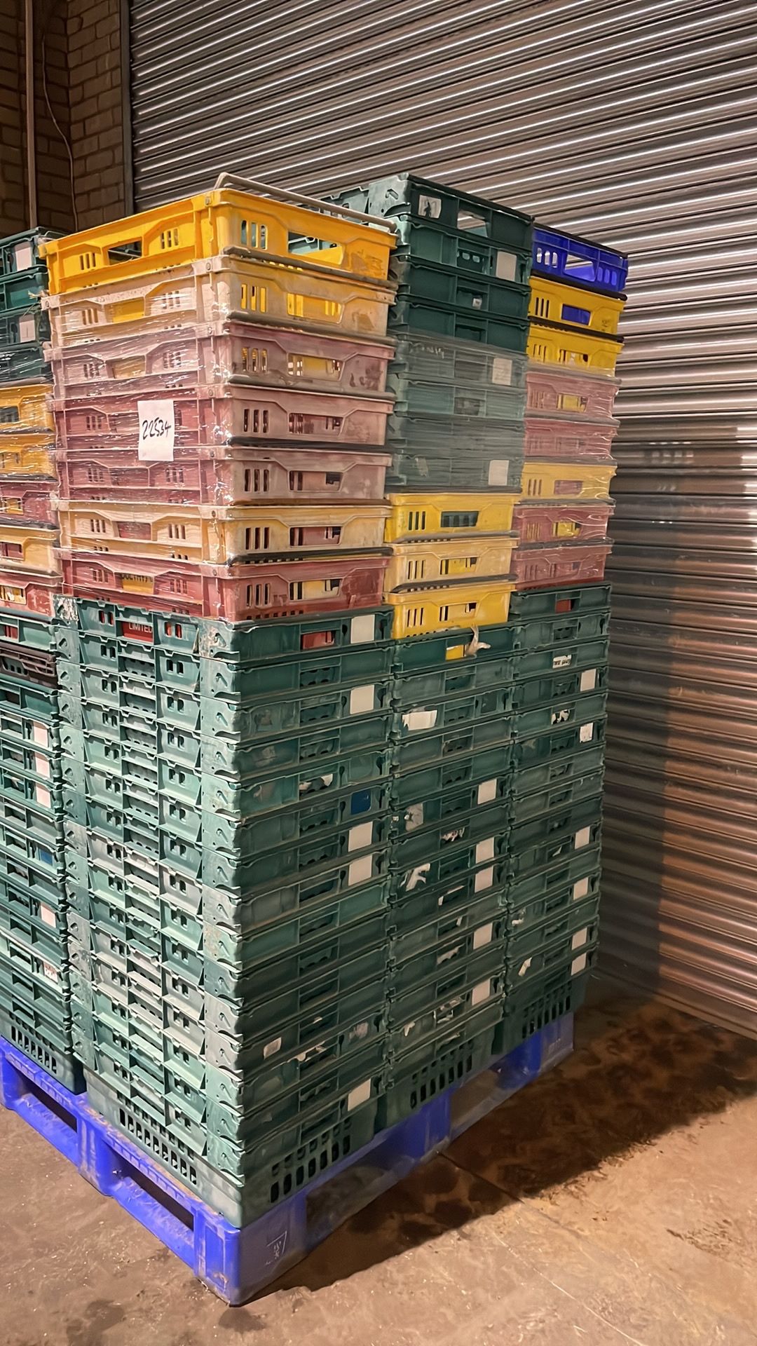 Pallet of Approximately 110 Plastic Stacking Crates | Size: 400 x 590mm - Image 2 of 4