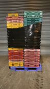 Pallet of Approximately 100 Plastic Stacking Crates | Size: 400 x 590mm