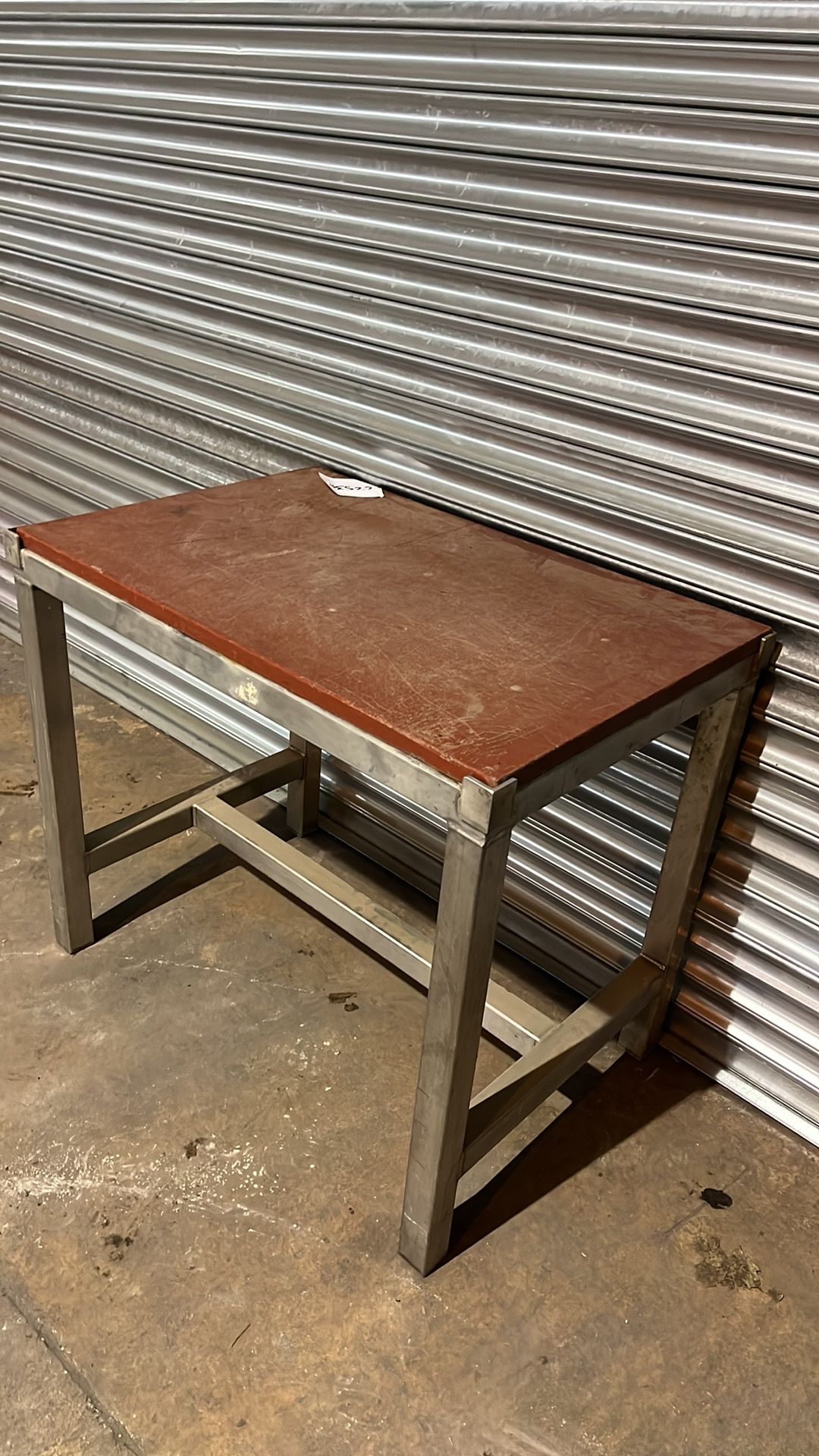 Butchers Table | Chopping Board Top | Stainless Steel Legs | 90 x 60 x 78cm - Image 2 of 3