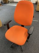 4 x Office Chairs With Armrests - Swivel & Adjustable