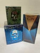 Trio of Police Fragrances for Him | See description