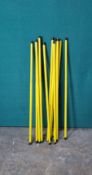 10 Yellow Stair Rods In Blue Carry Case