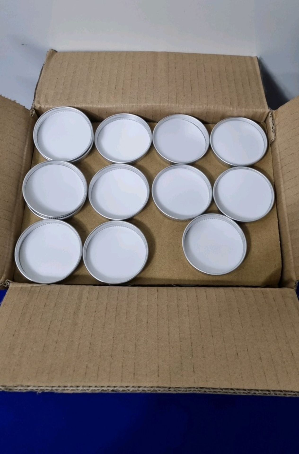 96 x 30 ML Round Aluminium Tins With Screw On Lids