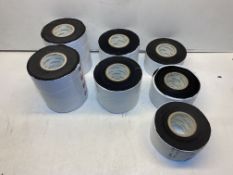 7 x Various Size Rolls Of Obex Corlex Black EPDM Membrane As Seen In Photos