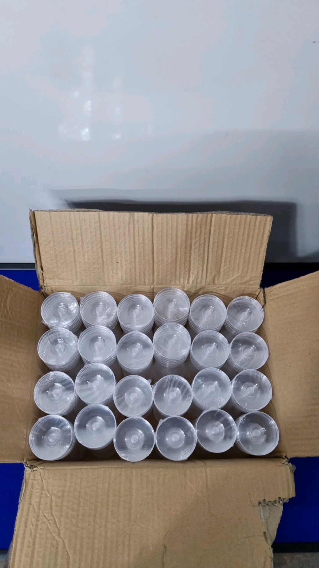 144 x Plastic Wine Glasses