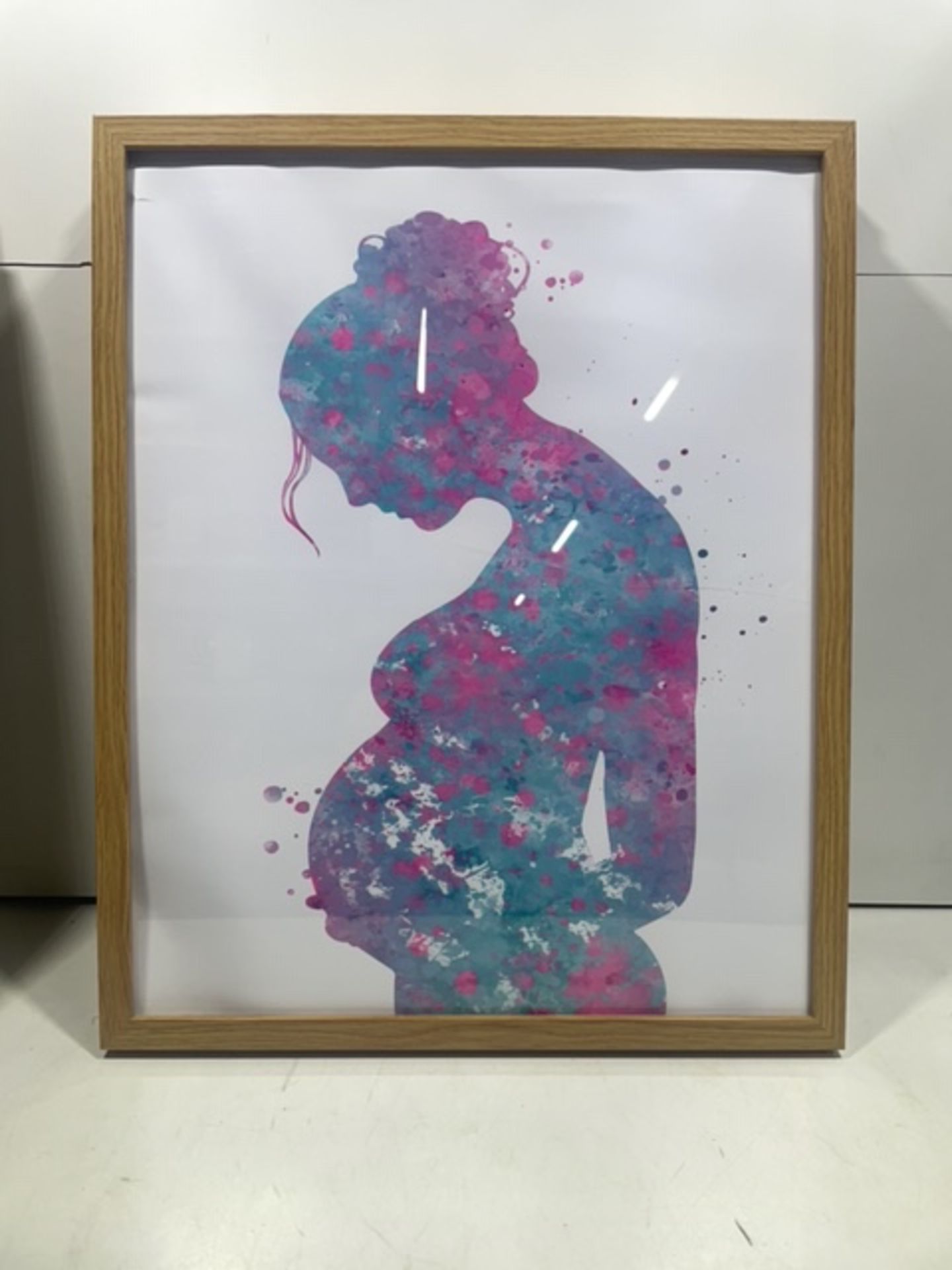 4 X Blue and Purple Mother and Child Pictures in Frames - Image 3 of 6