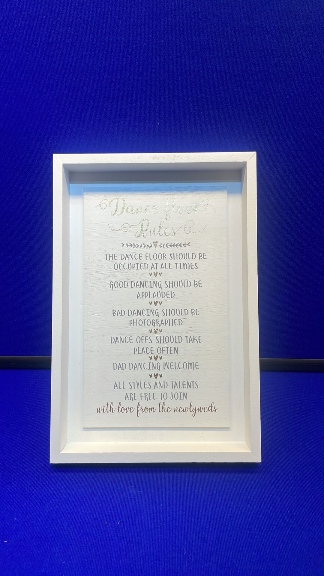 6 x Dance Floor Rules Picture Frames