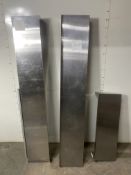 3 x Vogue Stainless Steel Wall Shelves