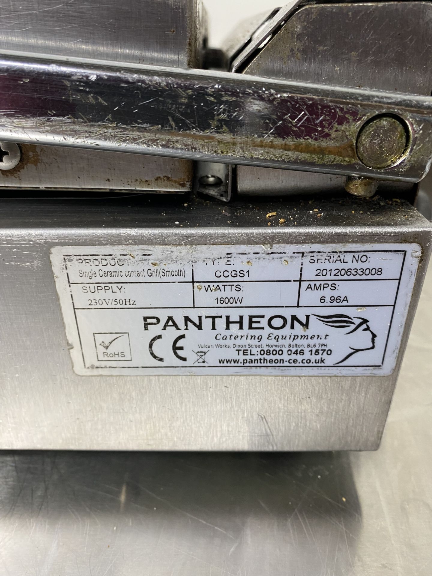 Pantheon CCGS1 Panini Ceramic Grill - Image 9 of 9