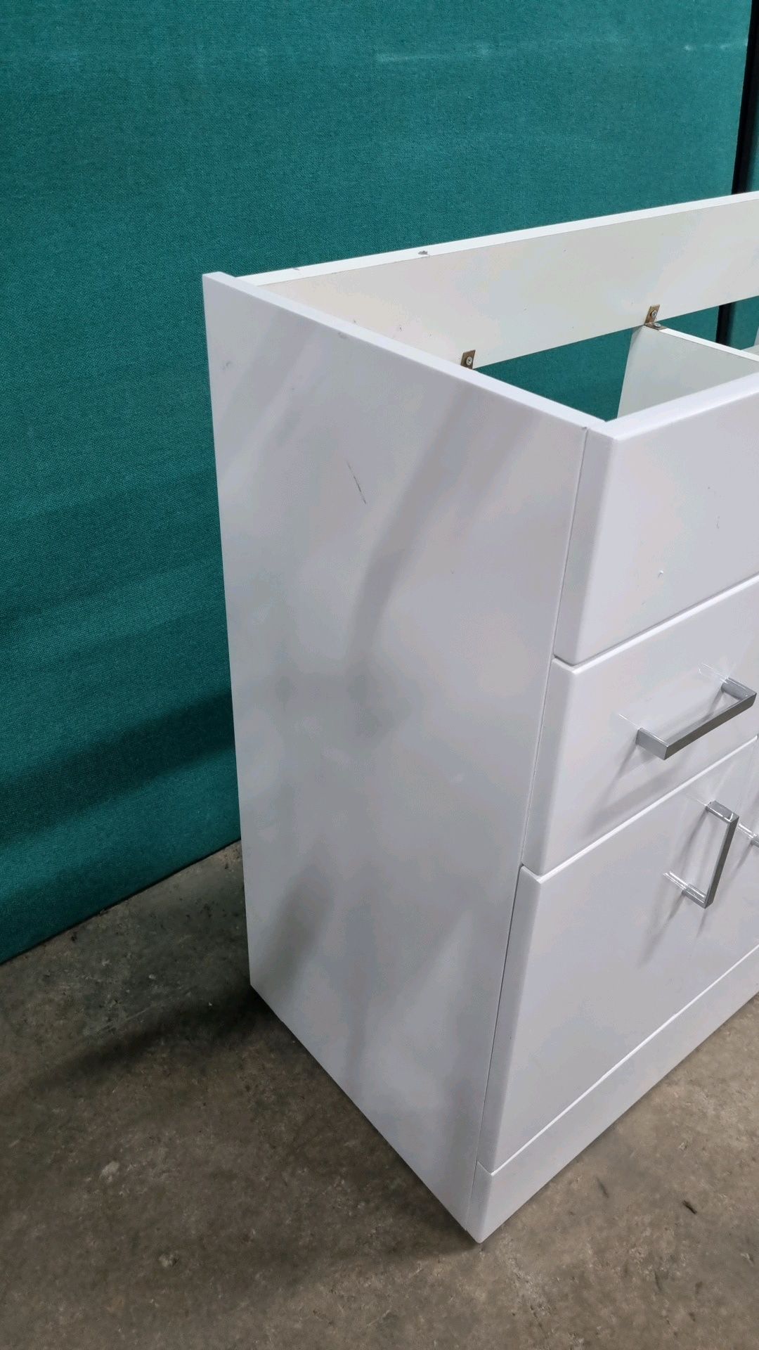 Gloss White Bathroom Unit 2 Drawers 3 Doors 795mm x 800mm x 385mm - Image 2 of 6