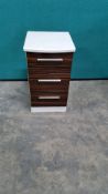 Brown & Cream 3 Drawer Unit