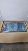 Carron Phoenix 2 Bowl Stainless Steel Sink 830mm x 500mm