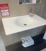 Kalahari 800 x 495 Wall Basin & Svelte Mixer Tap