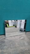 Londra Mirror With Clock & Magnifying Mirror Chipped On Corner 800mm x 600mm