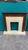 Wooden Fire Surround Display With Tile Detail