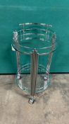 Chrome And Glass Drinks Trolley