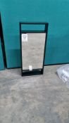 Phoenix Mirror With Black Shelf 400mm x 900mm x 100mm