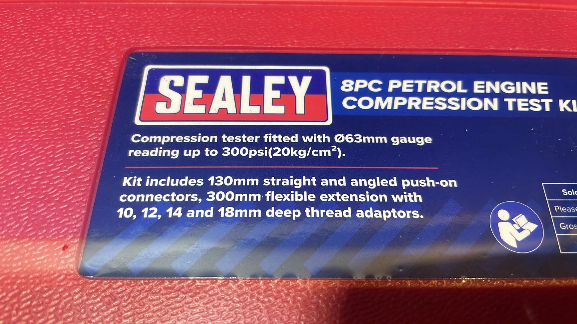 2 x Sealey Petrol Engine Compression Test Kit 8pc - Image 3 of 3