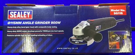 4 x Sealey 115mm dia Angle Grinder 900W
