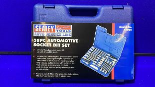 11 x Sealey Automotive Socket Bit Set 38pc