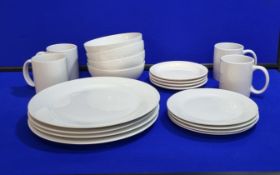 250 x Assorted White Crockery/Mugs/Dinner Plates/Saucers & Bowls