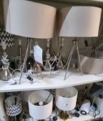 4 x Bedside Table Lamps in Various Colours/Designs