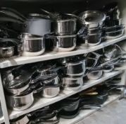 150 x Assorted Cooking Pans In Various Sizes