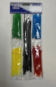 48 x Packs Of Tool Shack Various Coloured Cable Ties