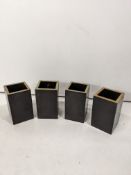 Ex Display Set of 4 Black Pots
