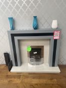 Ex Display Camden Surround w/ Lights & Marble Set | RRP £999 | **fire not included**
