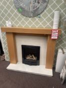Ex Display Solid Oak Surround w/ Lights & Marfil Set | RRP £1,200 | **fire not included**