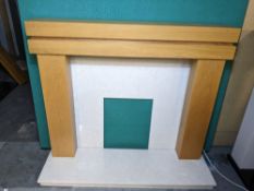 Ex Display Solid Oak Surround w/ Marble Set | RRP £1,475