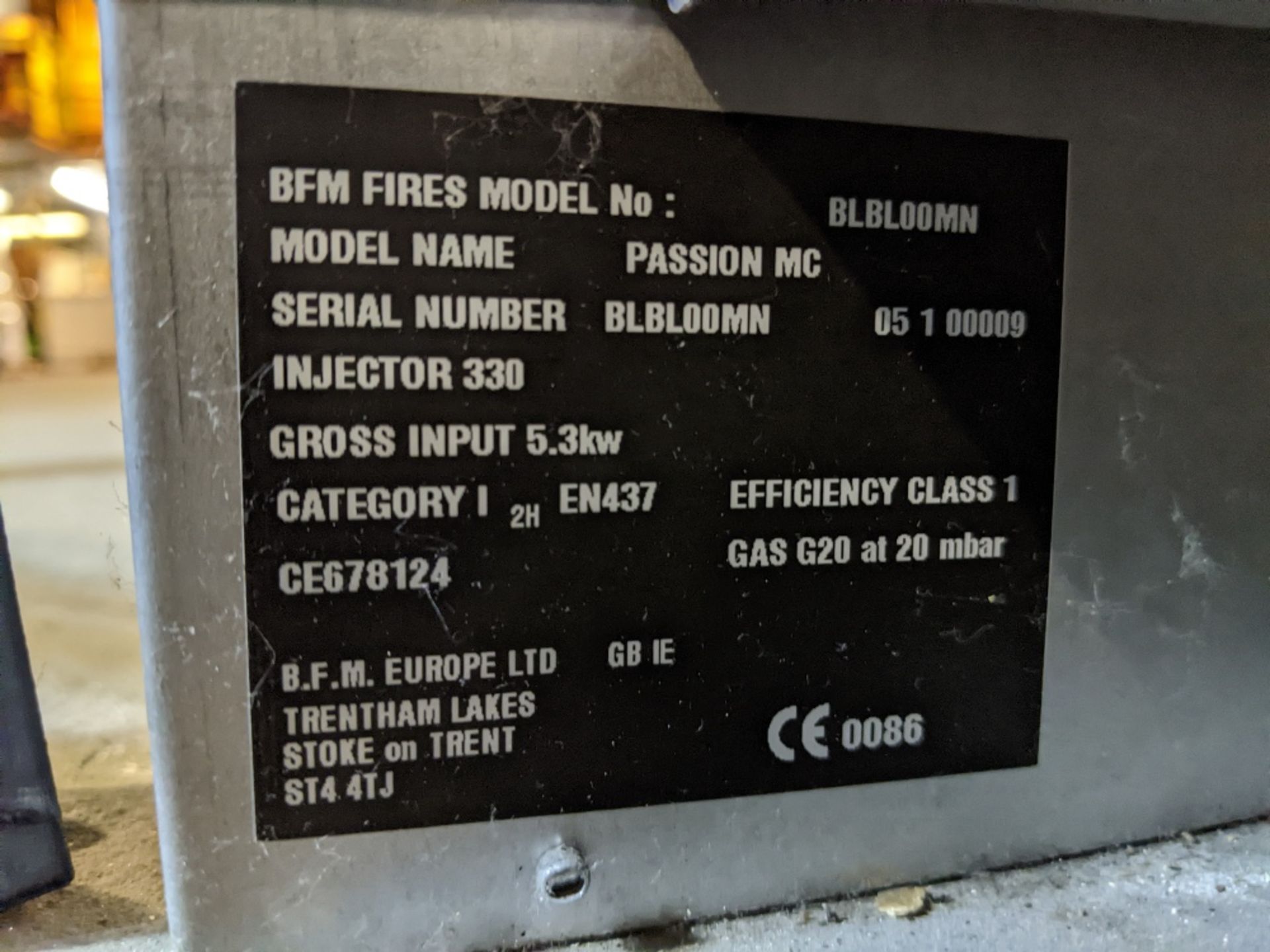 Ex Display BFM Gas Fire | 630mm x 615mm x 280mm - Image 2 of 3