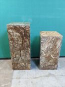 Ex Display 2 x Marble Lamp Stands | RRP £425