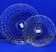 5 x Pairs of Lattice Effect Glass Cake Plates