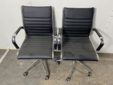 6 x Black Office Chairs
