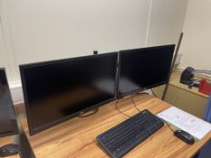22 x AoC/Acer Computer Monitors w/ 11 x Double Monitor Stands