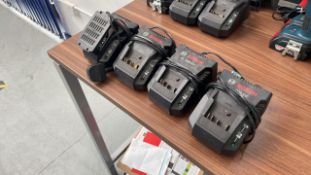 4 x Bosch Al1820 CV Battery Chargers