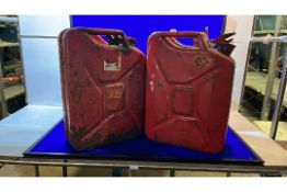 2 x Clarke 20L Red Jerry Cans